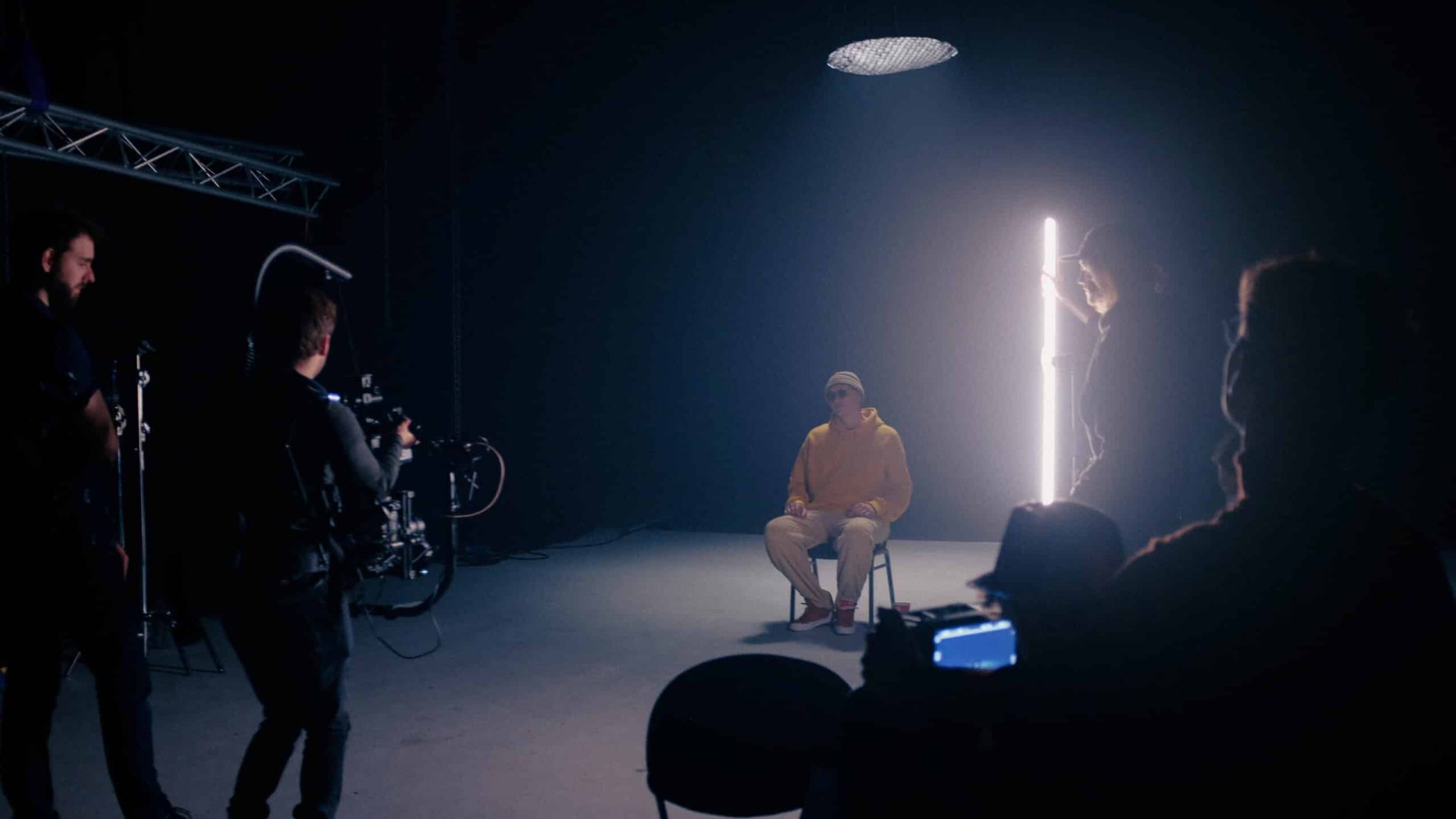 Creative video production in a professional studio setting.