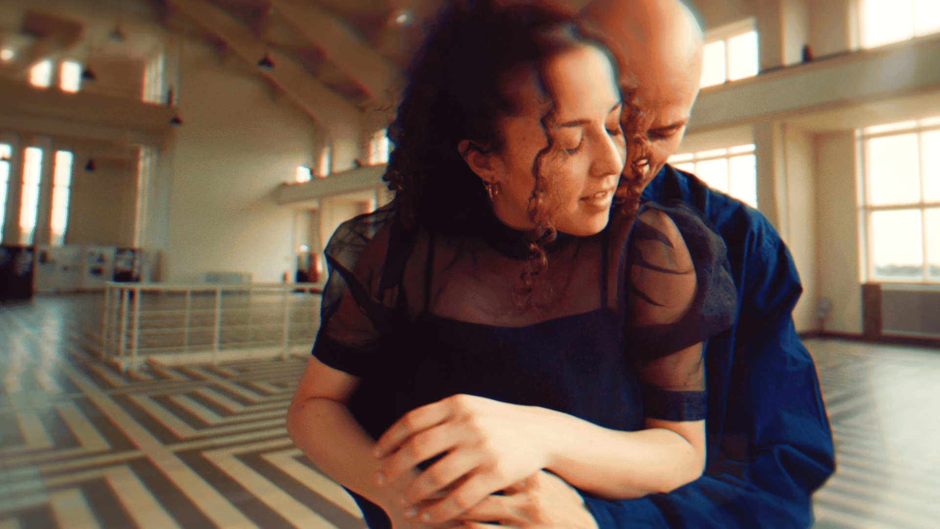 Creative video production team collaborating in studio.